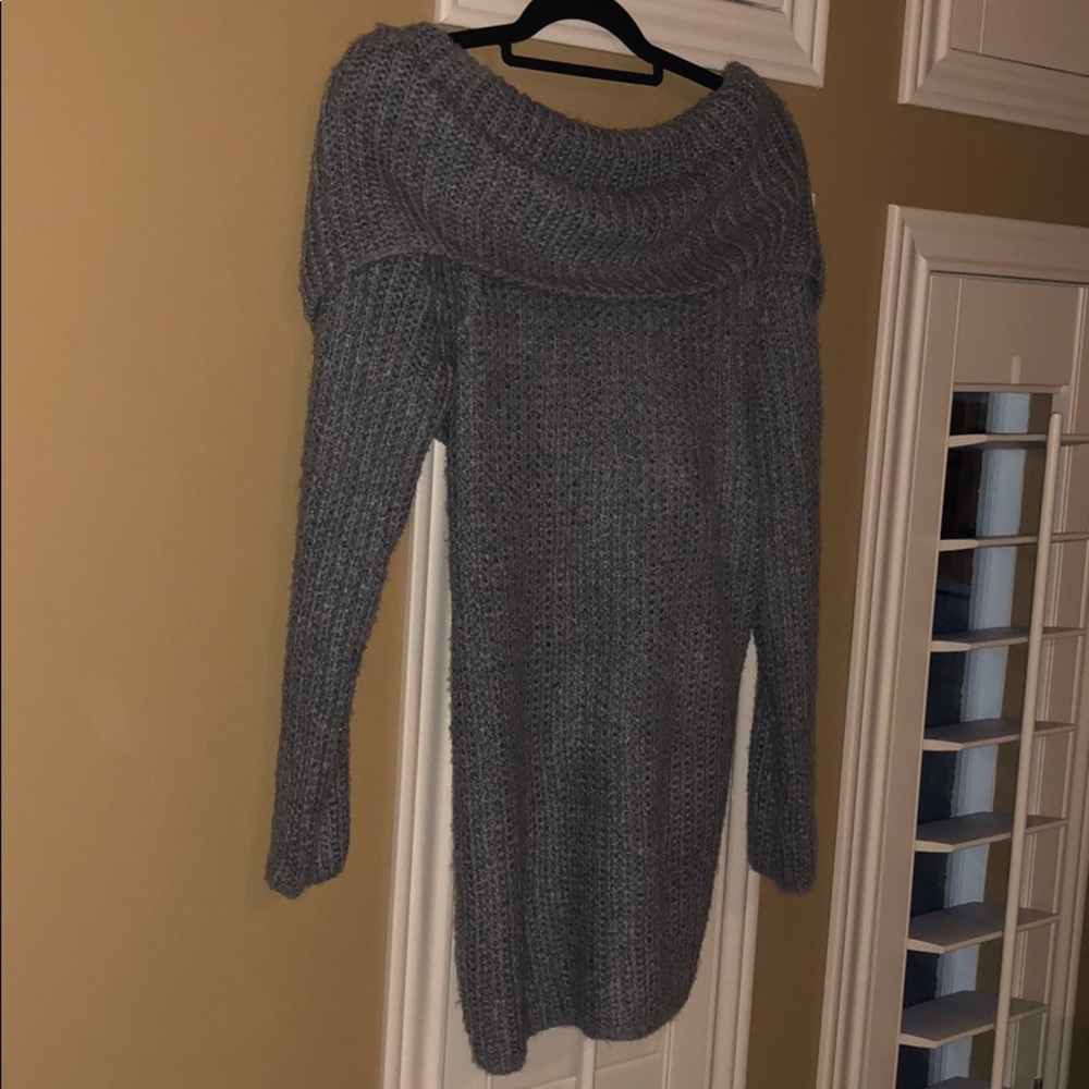 Grey sweater dress